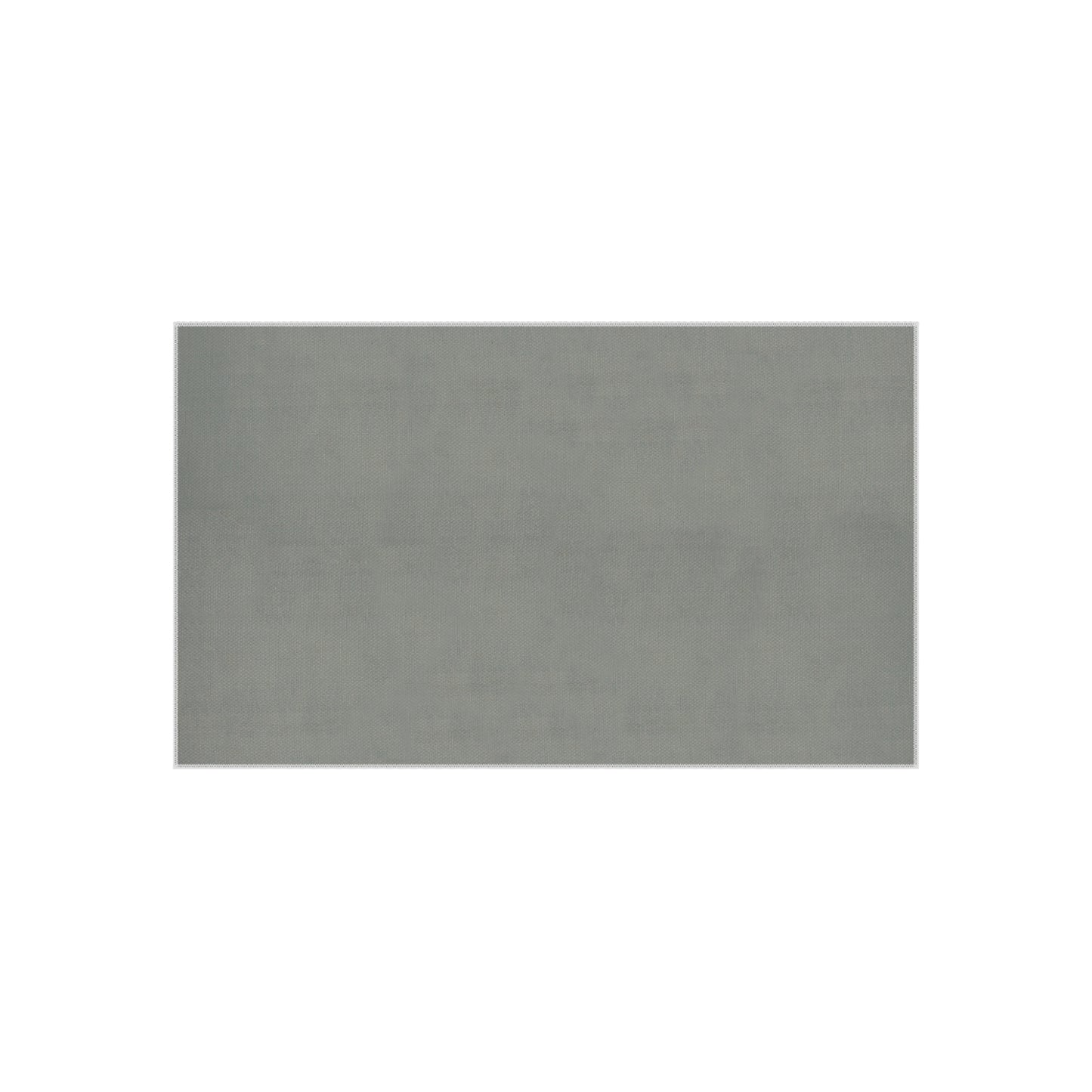 A rectangular, muted green-gray panel is centered on a plain white background. Its smooth texture and subtle, fabric-like appearance evoke weather-resistant polyester chenille, with soft, even coloring and no visible patterns or distinct features.