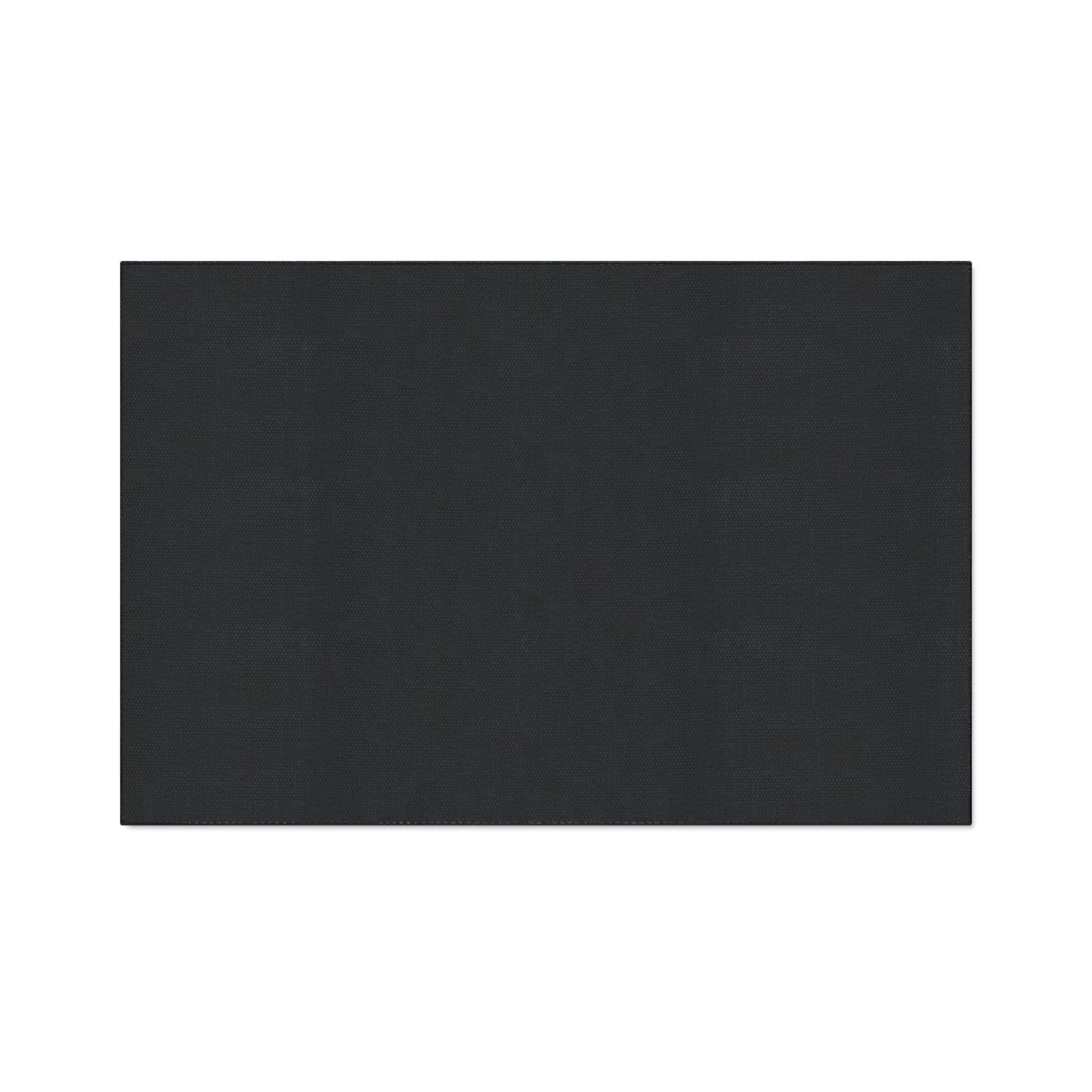 A rectangular, plain black doormat with non-slip rubber backing is centered against a white background. The mat has a simple, flat texture with no visible patterns or text, and its straight edges are well-defined.