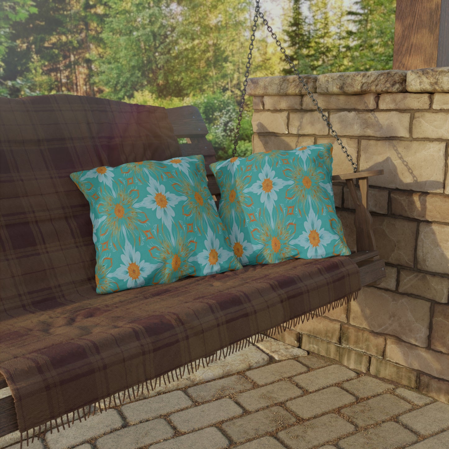 Peppermint Twist, Outdoor Pillows