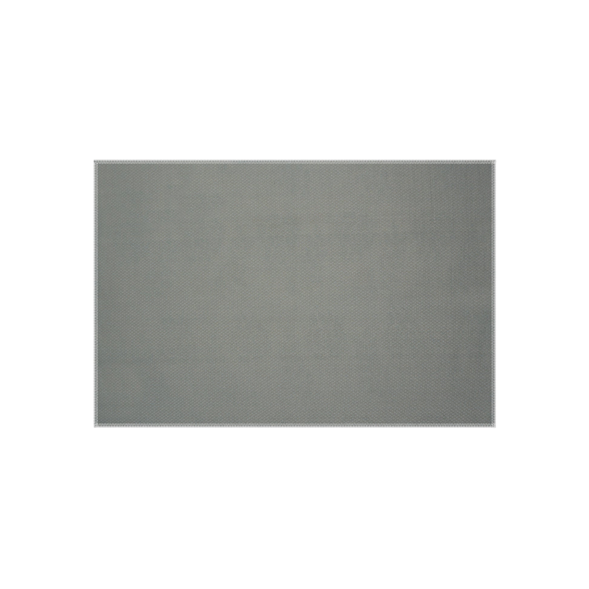 A rectangular gray area rug with a subtle, African-inspired woven texture is centered on a white background. The rug has neatly finished edges and an even, minimalist appearance.