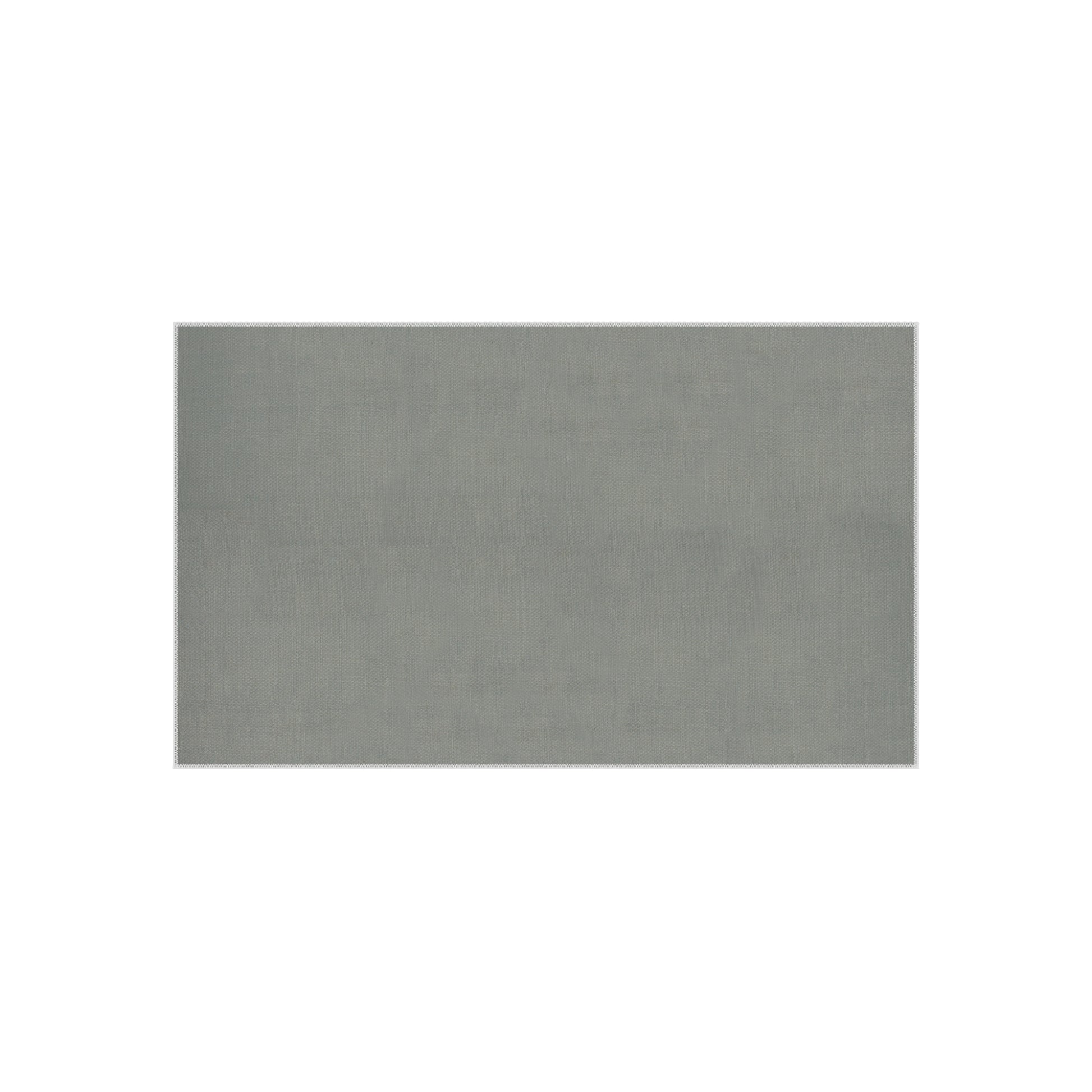 A rectangular, muted green-gray panel is centered on a plain white background. Its smooth texture and subtle, fabric-like appearance evoke weather-resistant polyester chenille, with soft, even coloring and no visible patterns or distinct features.