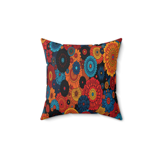 Floral Burst, Square Pillow