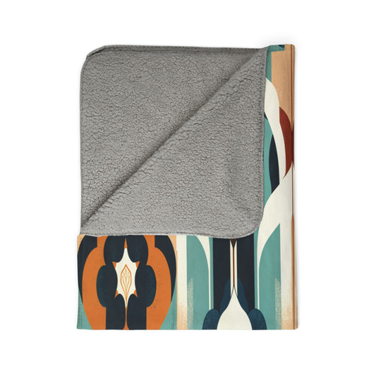Dynamic Flare, Fleece Sherpa Blanket ( Personalized)
