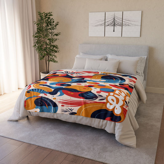 Electric Forest, Fleece Sherpa Blanket ( Personalized)