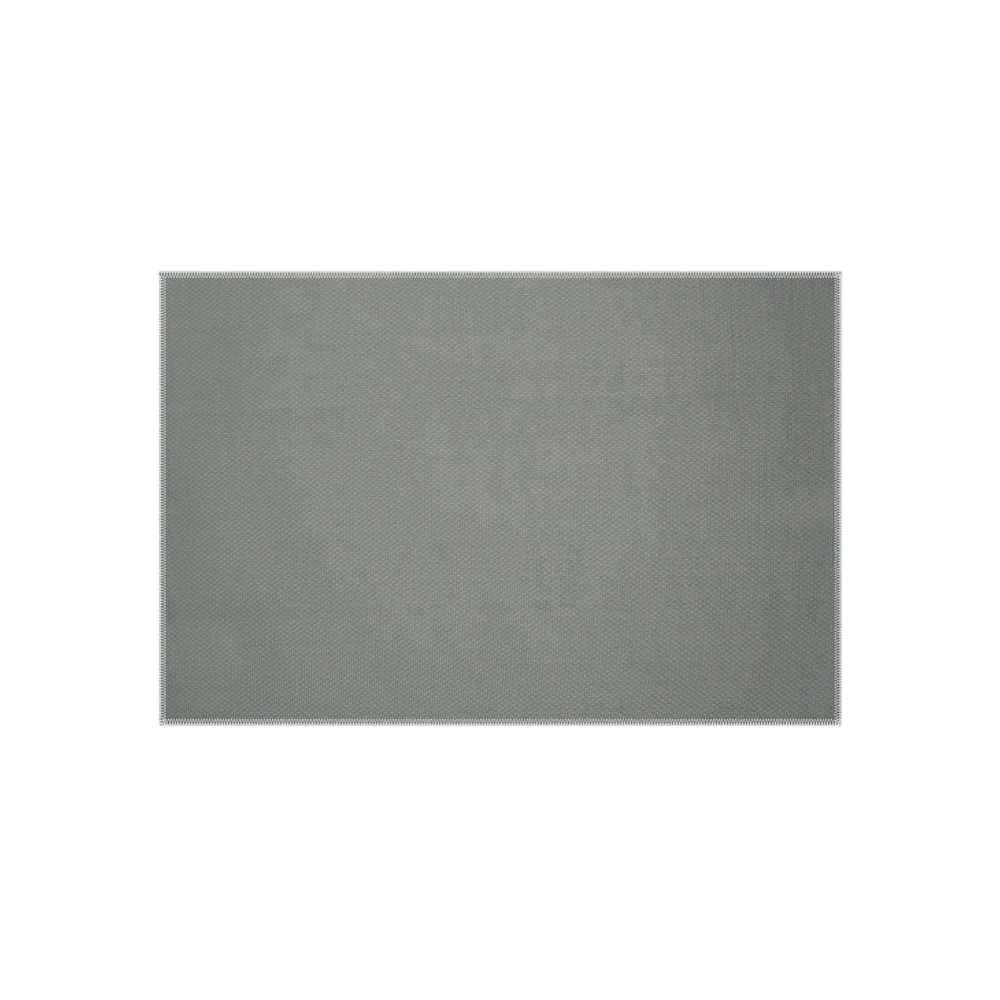 A rectangular, flat, light gray rug with a subtle African-inspired woven texture, placed on a white background. The rug has clean, straight edges and appears thin and even in color, with no visible patterns or designs.